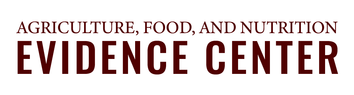 Agriculture, Food, and Nutrition Evidence Center logo