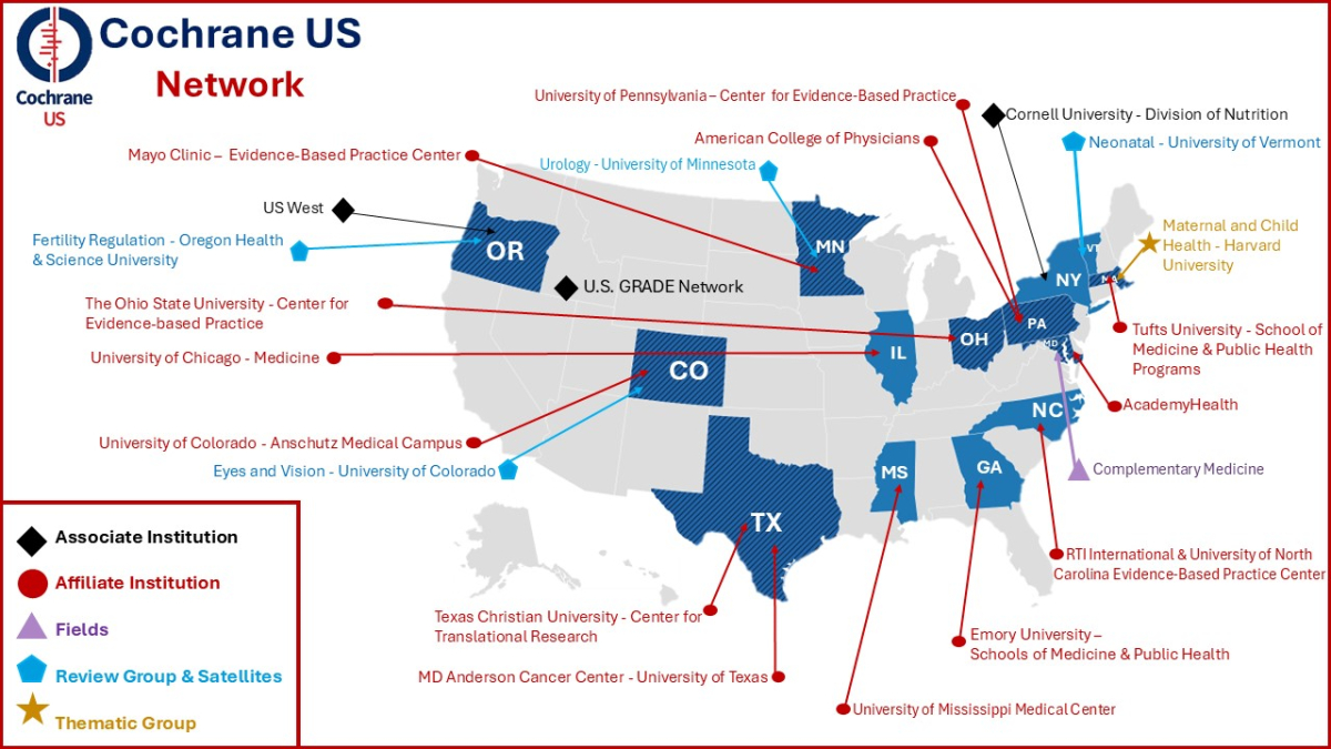 Cochrane US Network Map