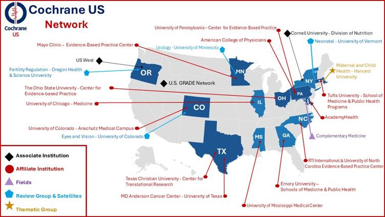 Cochrane US Network Map